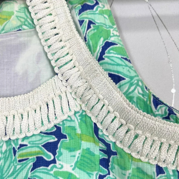 Lilly Pulitzer Blue Green Tropical Cotton Sheath Dress $218 - Picture 13 of 14